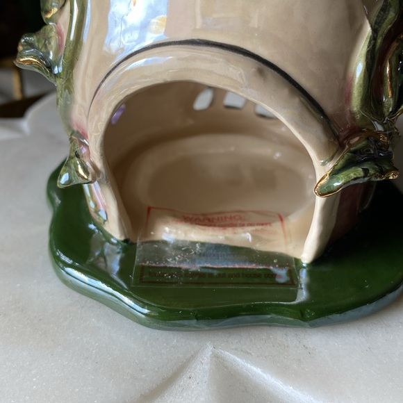 Heather Goldminc Fairy House Tea Light Candle Holder - 2001 Blue Sky Clayworks - Picture 9 of 11